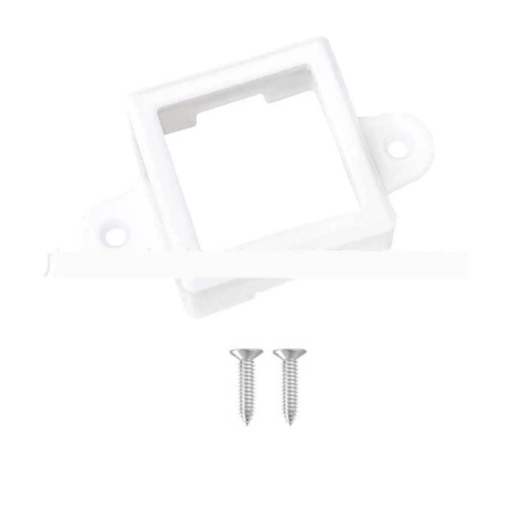 A small white plastic LED light protective lampshade for fixed brackets.