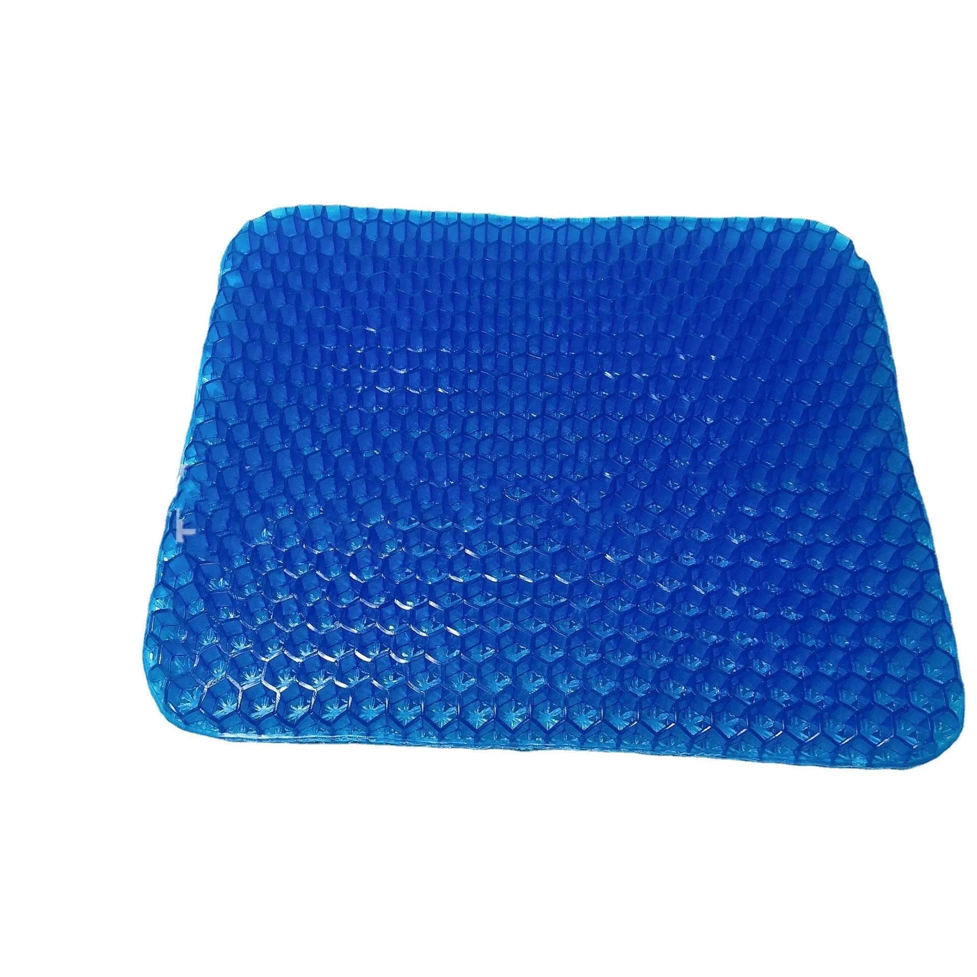 Solid colour gel seat cushion showing honeycomb cooling design and removable PVC cover