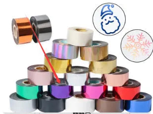Roll of electrochemical aluminium hot stamping foil for leather and plastic branding applications