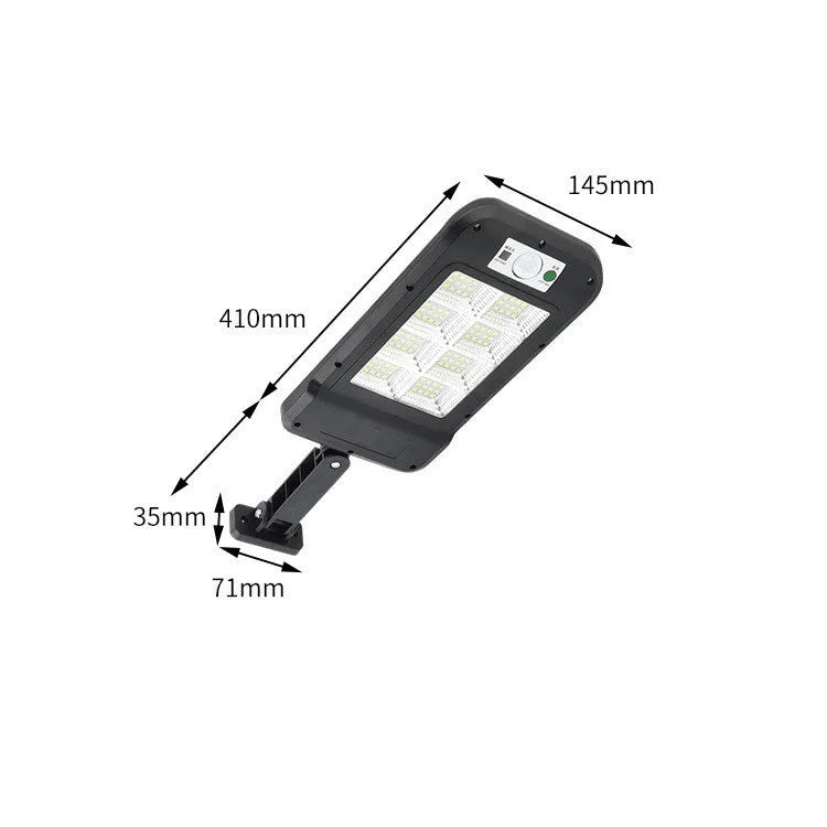 Solar wall light 160COB with motion sensor, 410x145x35mm, polysilicon panel