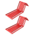 Orange folding vehicle rescue board showing rubber grip surface and folded size