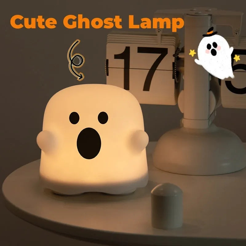 Soft silicone USB rechargeable night light with touch sensor base