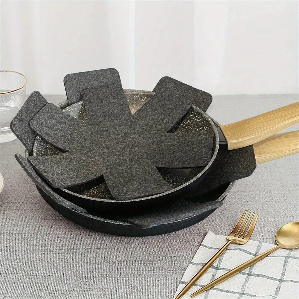 12 pack of PS pot protectors in 3 sizes for stacking pots, pans, bowls, glassware and bakeware