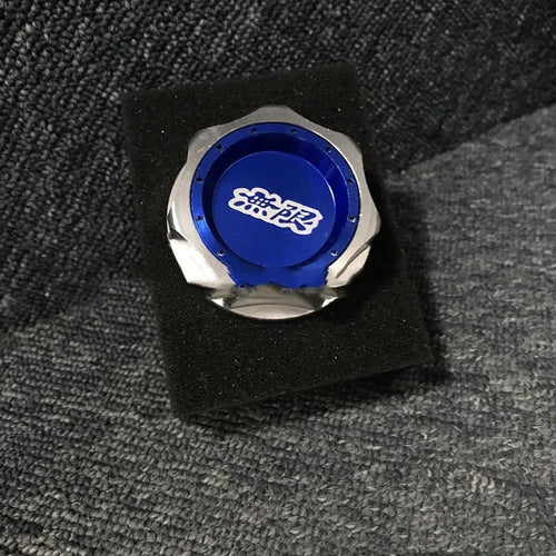 Aluminium alloy oil filter cap for Honda in red, blue, silver, black, purple, and gold colour options.