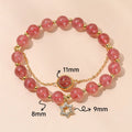 Crystal agate design bracelet with manual processing and natural colour bead options