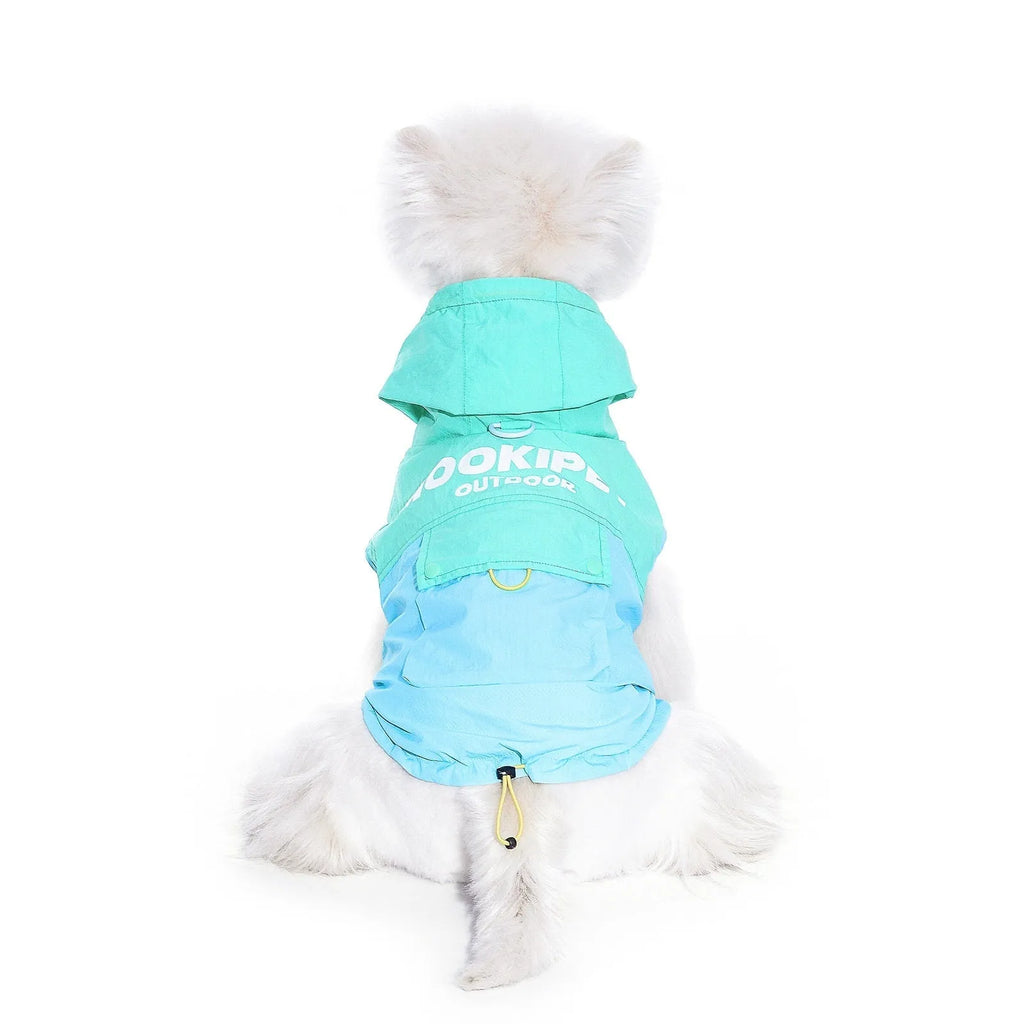 Mookipet blue green 100% nylon dog sun protection vest for small dogs, sizes XXS to XXL