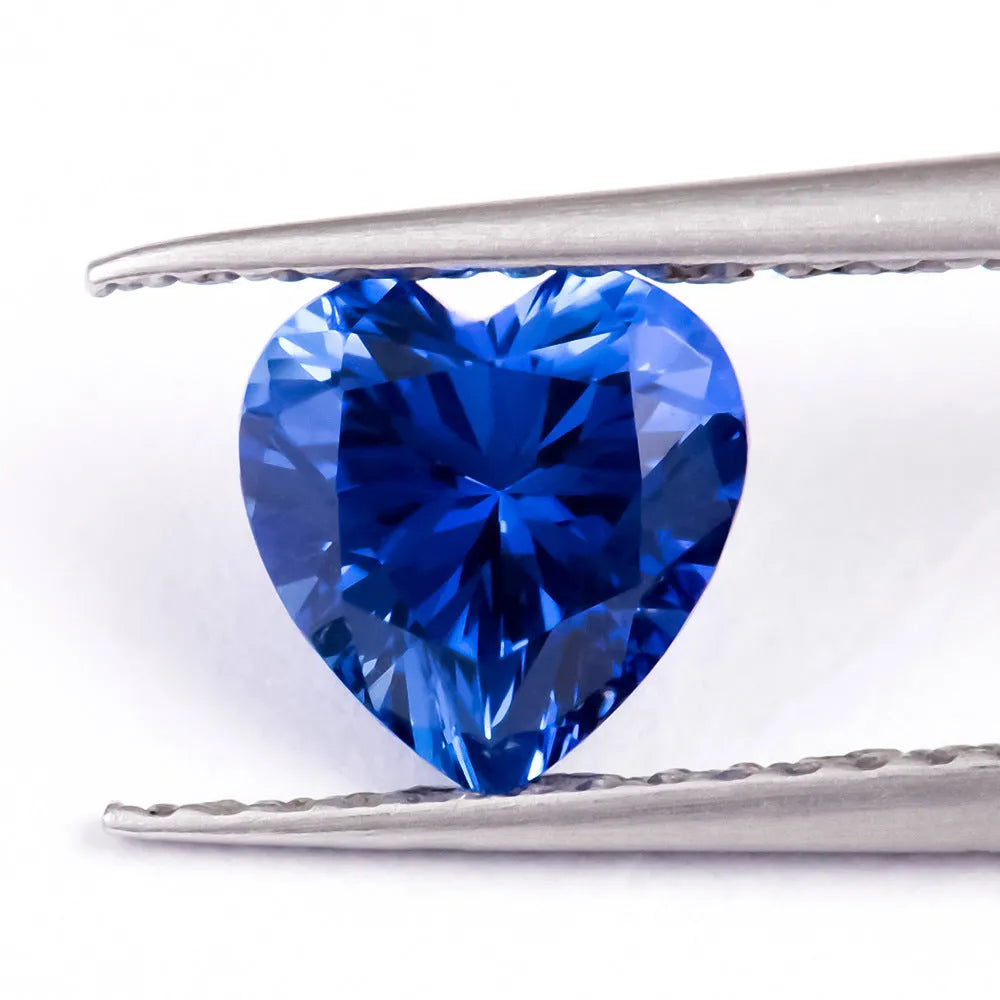 Royal blue love shaped tiara gemstones in various shapes and sizes for jewellery making