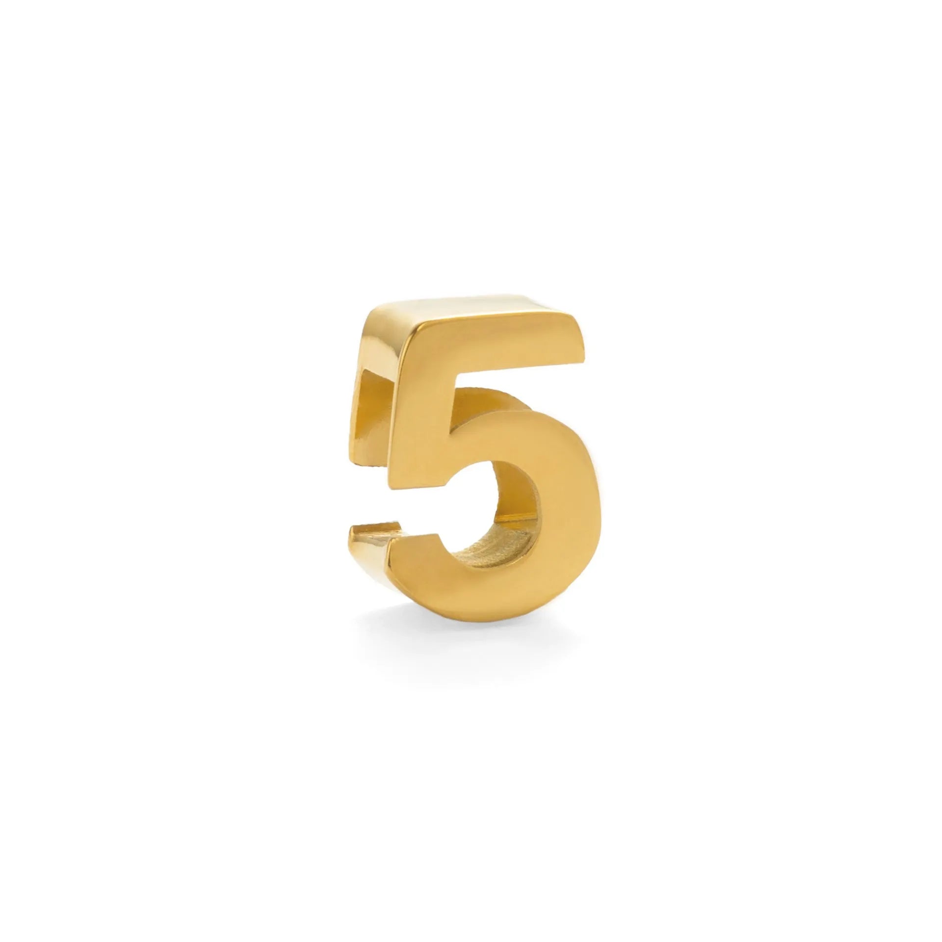 Titanium steel number letter necklace with 40.5cm chain and electroplated gold or silver finish