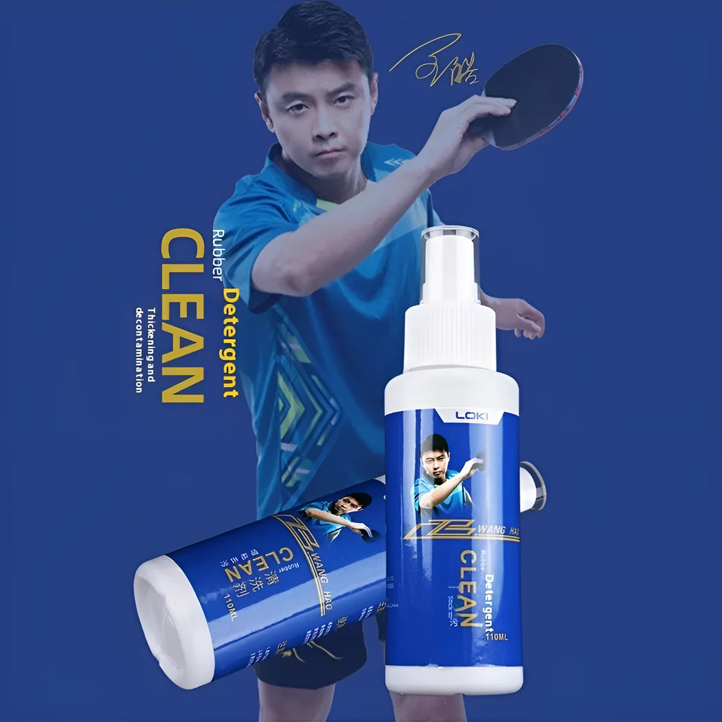 110ml table tennis bat rubber cleaner bottle with sponge applicator for racket maintenance