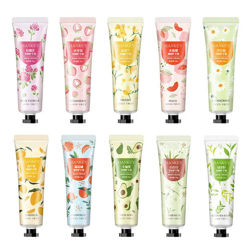 30g hand cream tube with fruit extract formulation for hands and feet moisturising