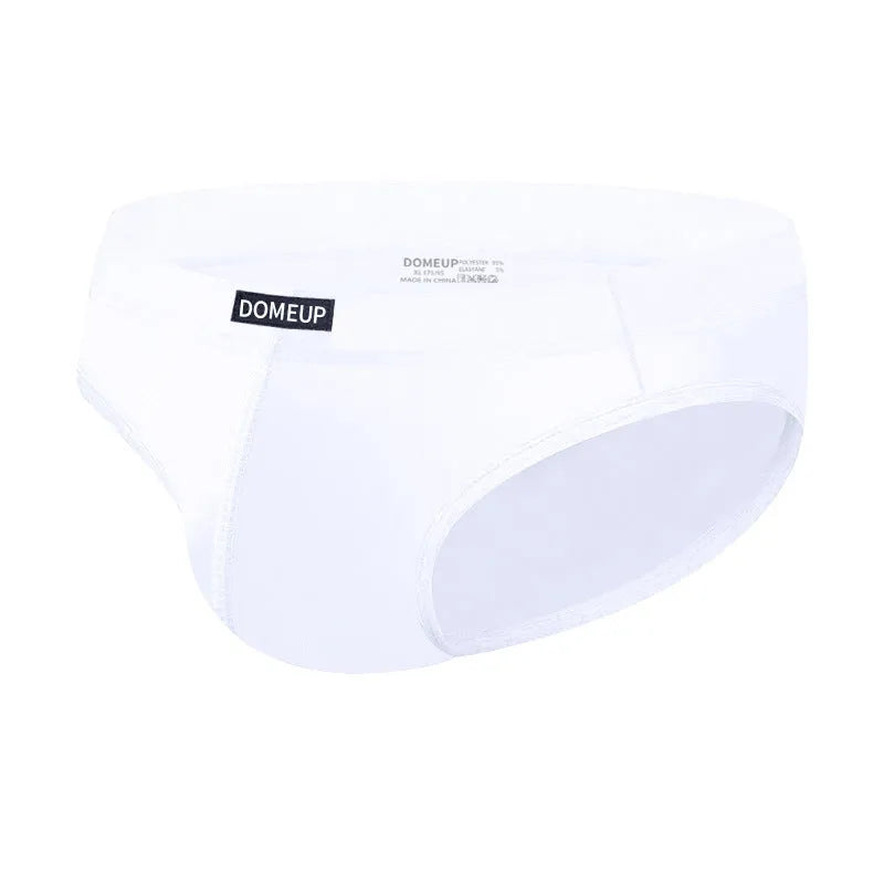 Men's plus size seamless briefs in white, black, or pink colours with low waist design