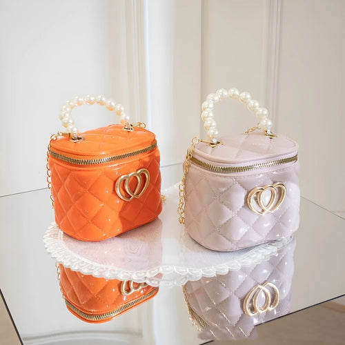 PVC bucket gel bag with heart pattern in various colour options