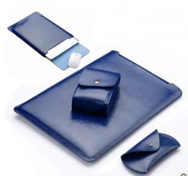 Microfibre leather laptop sleeve for MacBook Air and Pro in 11, 12, and 13 inch sizes with colour options