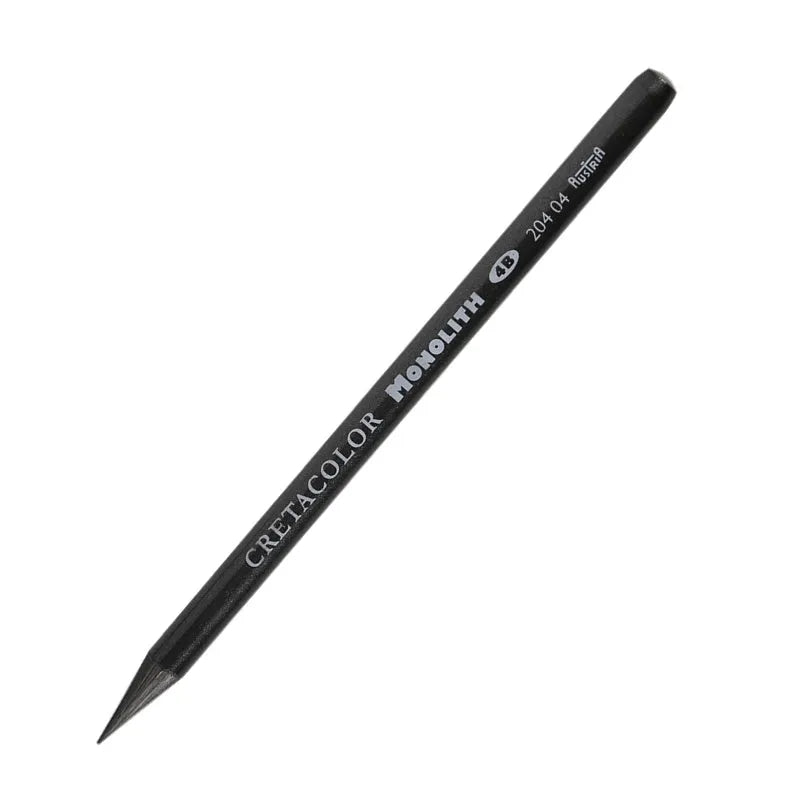 Single wood-free graphite pencil on white background full lead core 146mm length