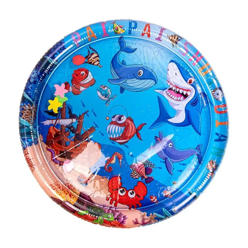 Inflatable PVC pet cooling water bed with dolphin design for dogs and cats