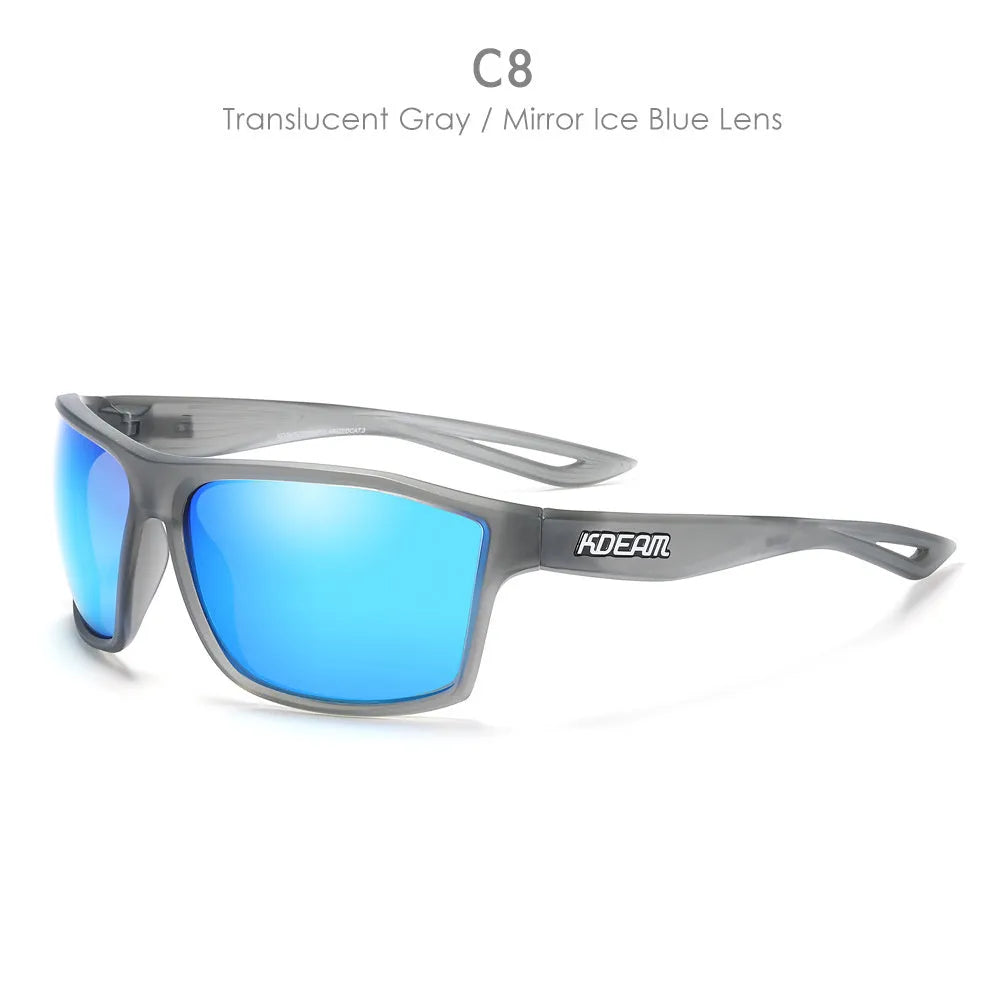 Ultralight polarised sports sunglasses with TR90 frame and silicone nose pad in colour option C1