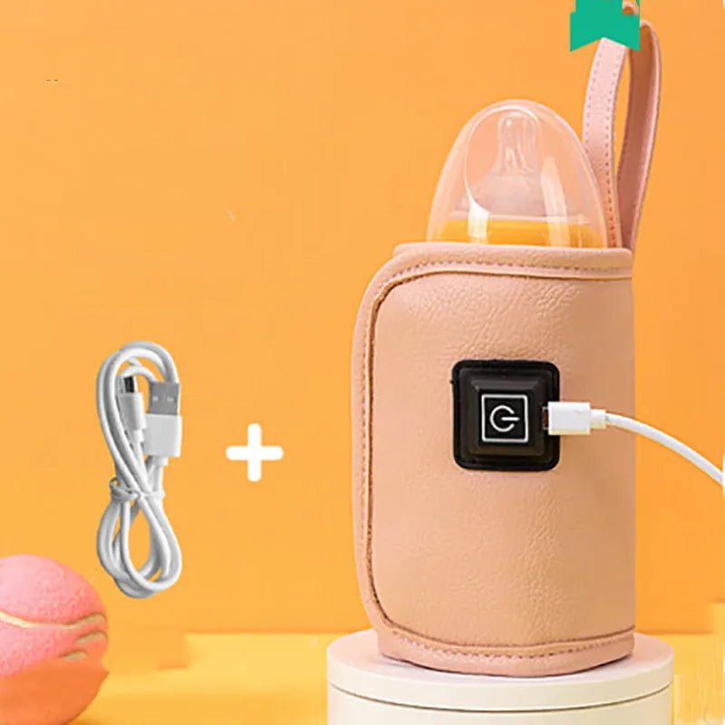Portable cloth bottle warmer sleeve with silicone alloy heating wire for kids, camouflage pattern, 55-75mm inner diameter