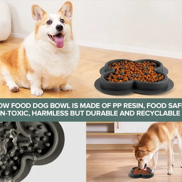 Blue silicone pet licking pad slow feeder mat on a floor.