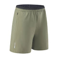 Men's loose ice silk cropped running pants in Army Green, shown in a relaxed fit for sports.