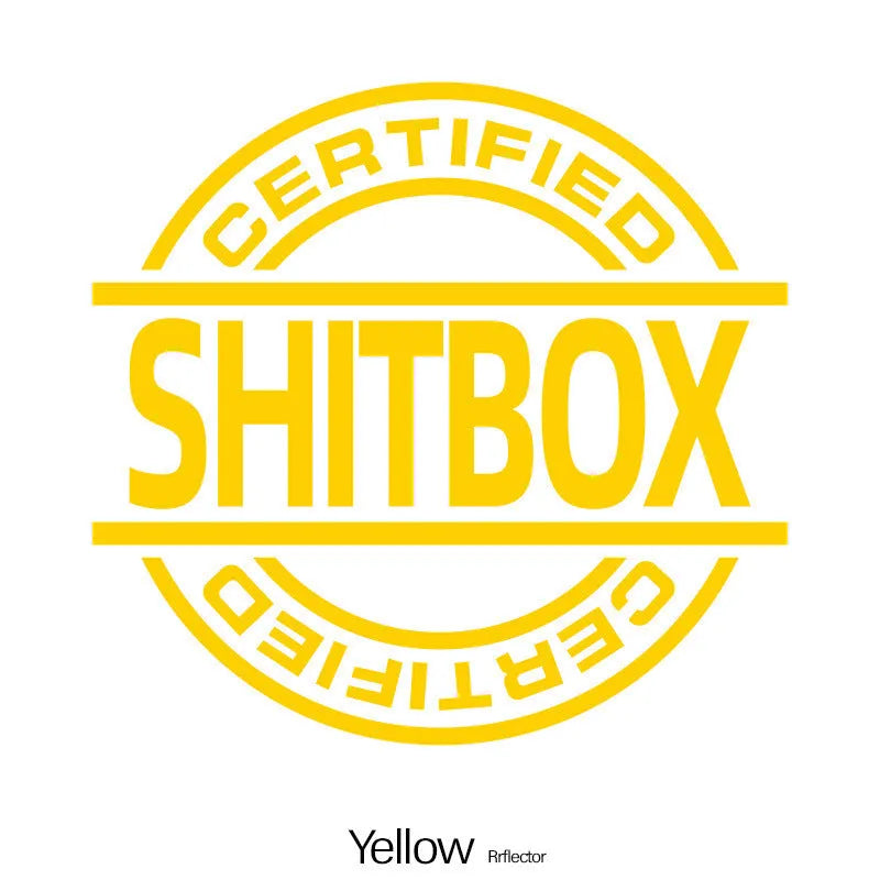 13x12cm creative vinyl car sticker in multiple colour options on a vehicle body panel.