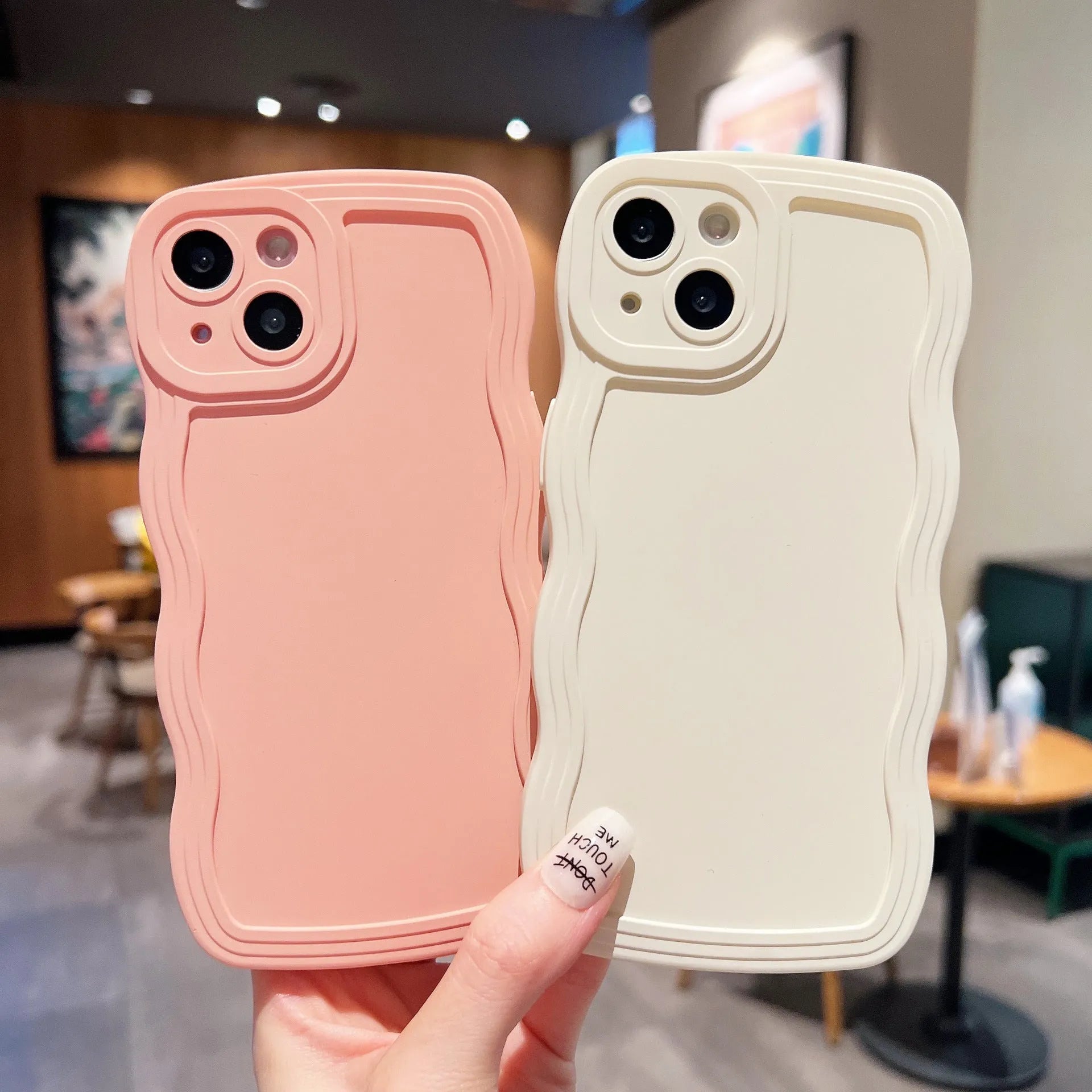 Simple silicone phone case for Apple iPhone with solid colour rear cover