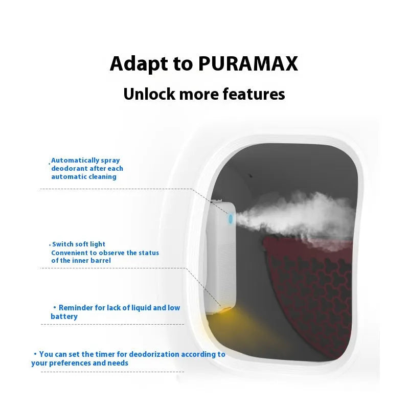 Xiaopei smart spray pet odour removal machine with external mounting bracket and purification liquid bottles