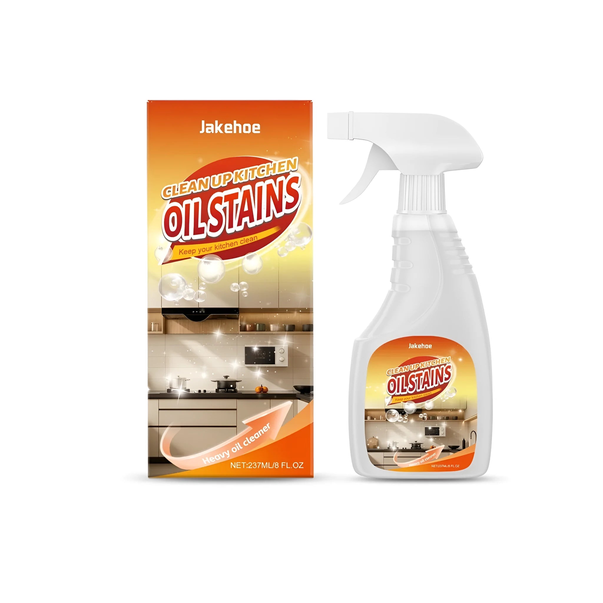 237ml bottle of heavy oil cleaner for kitchen grease and cooker hoods