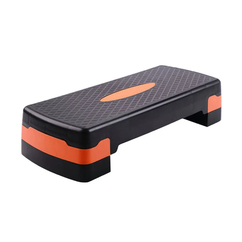 ABS aerobic fitness step platform in grey, green, or orange, dimensions 68cm by 28cm by 15cm
