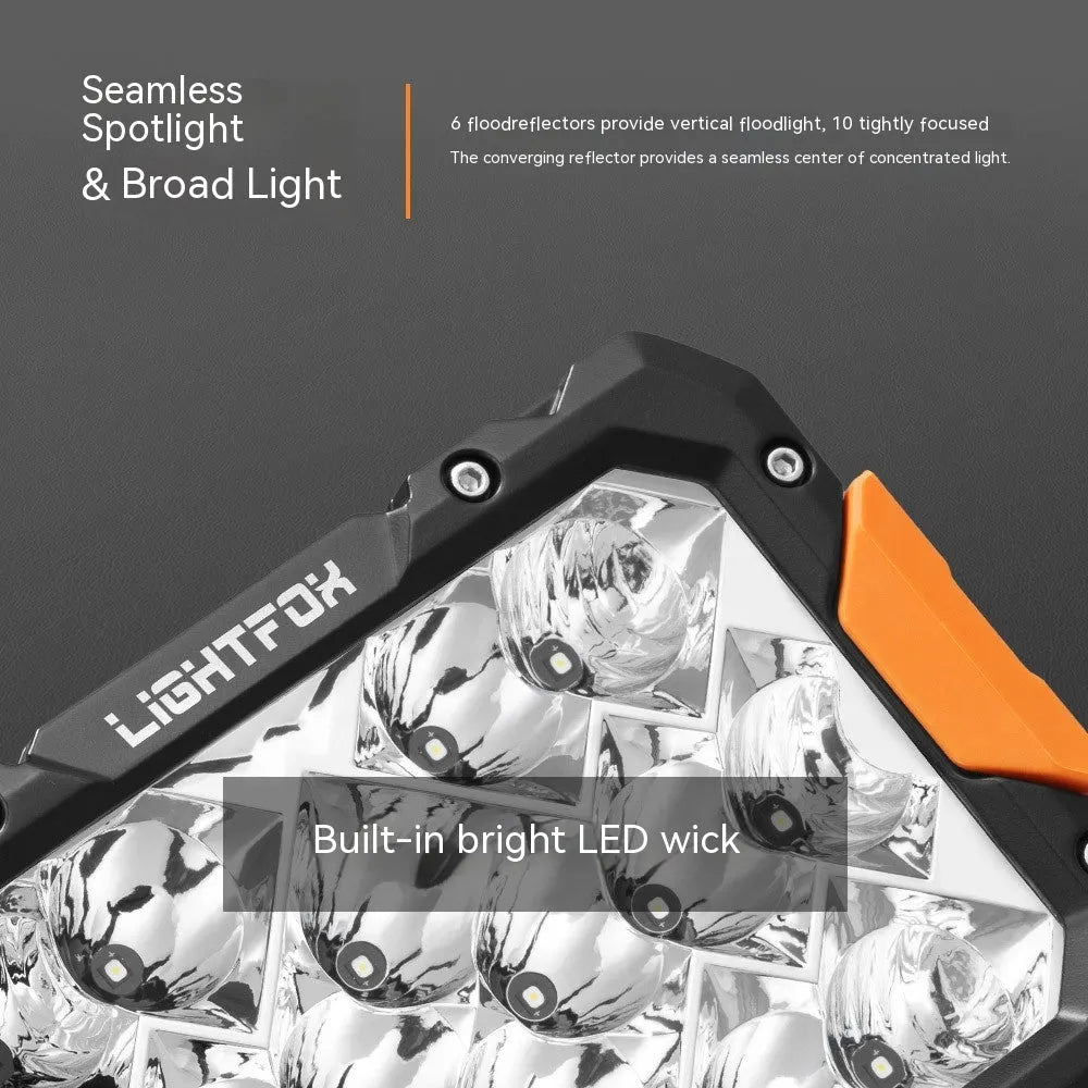 Black aluminium LED front bumper light bar for off-road vehicle retrofit with universal mounting