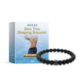 Men's body shaping wristband made from glass and black gallstone materials as single bracelet