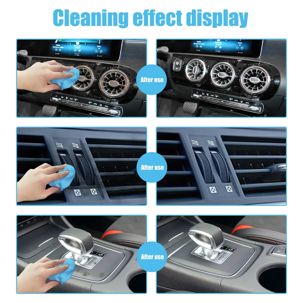 20g pack of beige car cleaning mud putty for dust removal from vents and gaps.