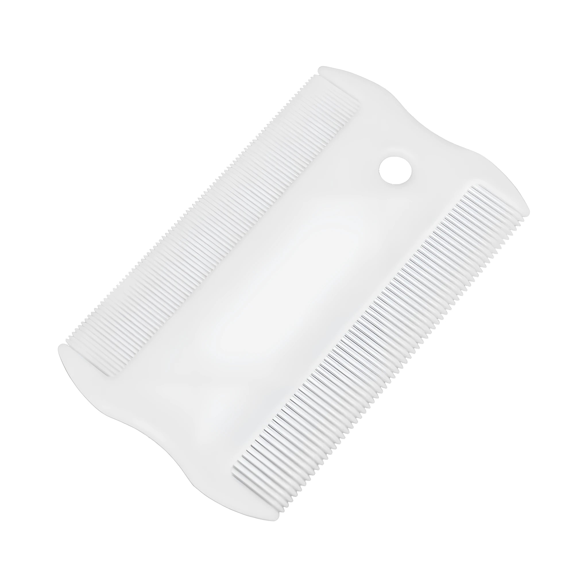 Double-sided flea comb for pets with fine teeth, 0.85cm wide plastic grooming tool