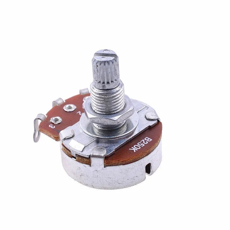 Metal electric guitar control knob for tone and volume potentiometers.