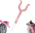 Blue plush cat wand toy with 70cm shaft and foam-filled head for interactive play