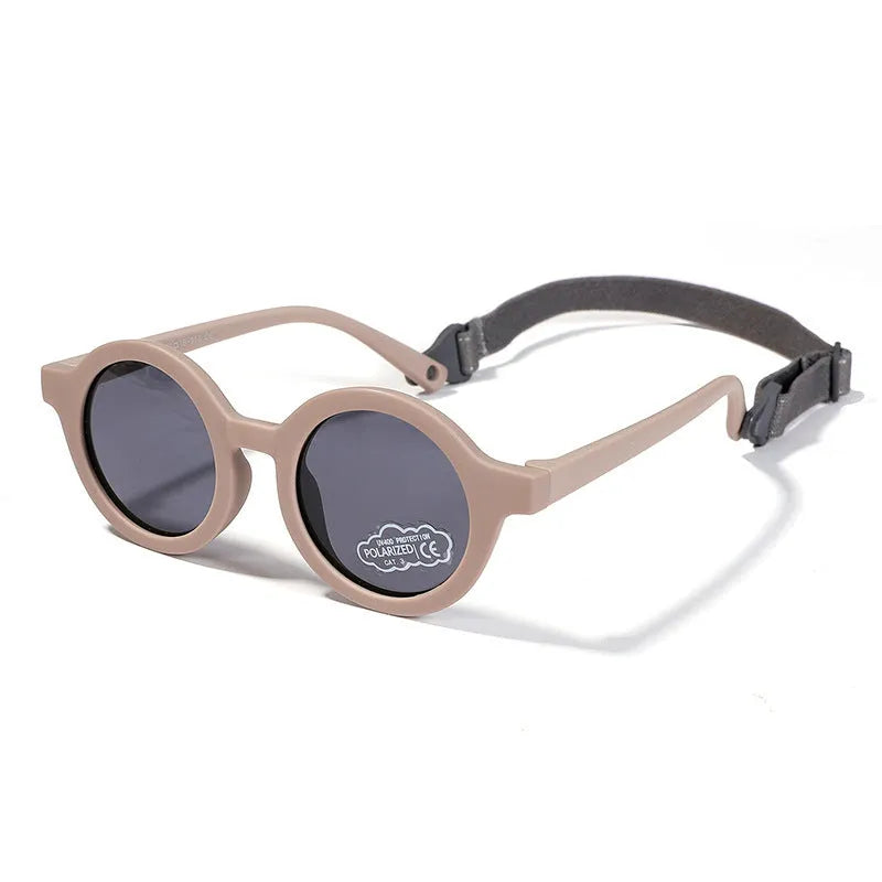 Children's silicone sunglasses for 0-3 years with UV400 protection and polarised TAC lenses