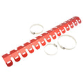 Aluminium alloy exhaust protection cover for off-road motorcycle, 60cm length, red colour