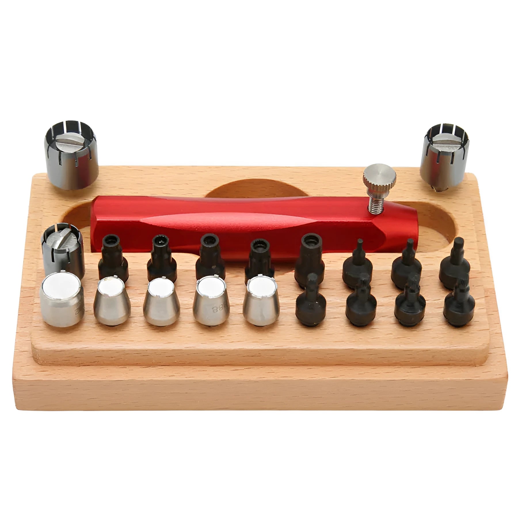 20-piece steel watch repair extracting tube set in storage case for watch and clock repair