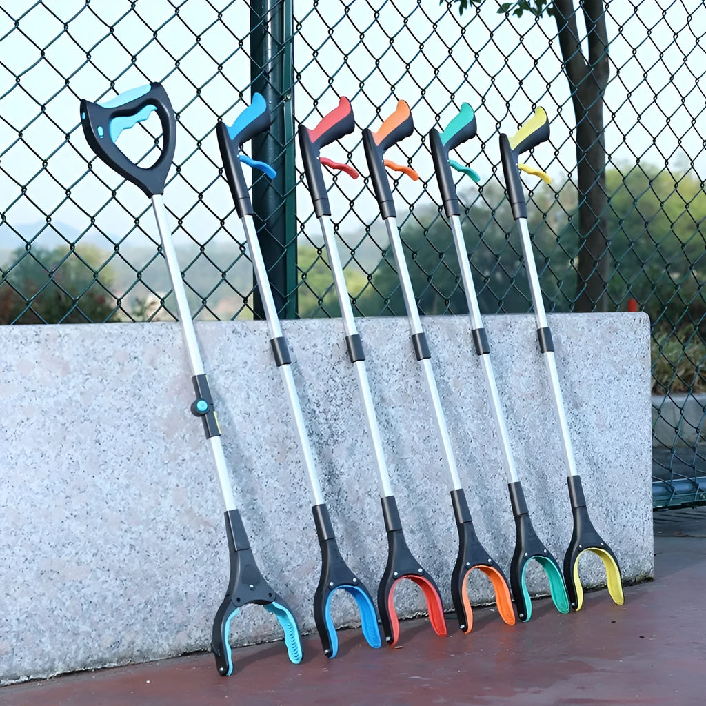 Multi-colour trash clip clamp in plastic and aluminium alloy for securing waste bags