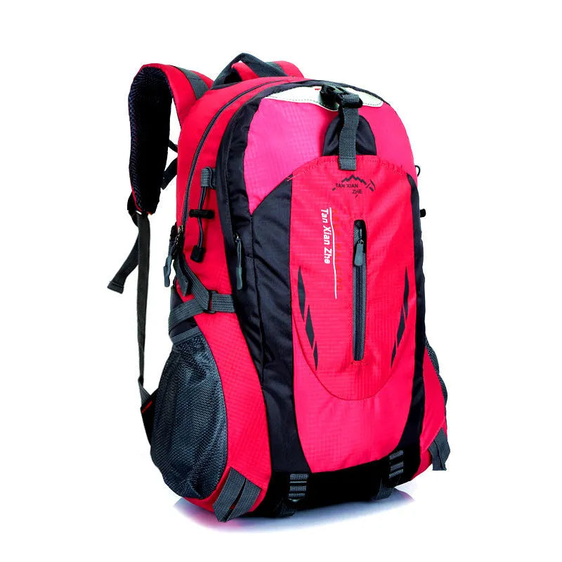 Large square Oxford cloth travel backpack in multiple colours with laptop compartment and adjustable straps
