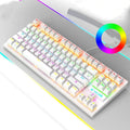 Mechanical gaming keyboard in multiple colours with ABS plastic construction and simple design