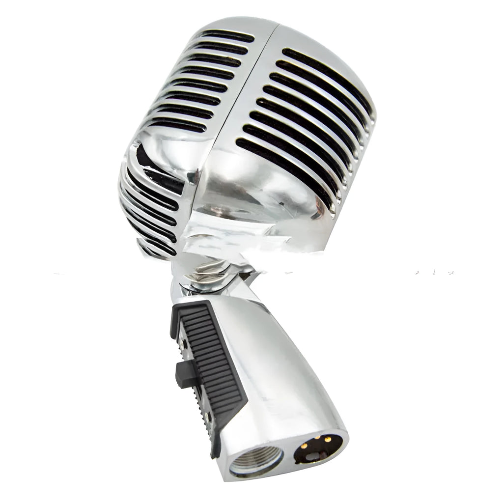 All-metal dynamic stage microphone in gold, silver, and rose gold colours with heart-shaped polar pattern