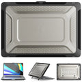 Slim hard protective shell case for a MacBook laptop in sapphire blue colour.