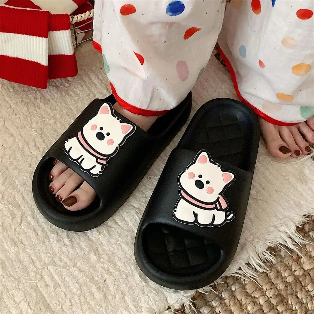 Rhombus pattern flip-flop slippers in PVC material shown in light yellow colour