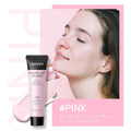 30g moisturising makeup primer tube with colour options: green, pink, and purple.