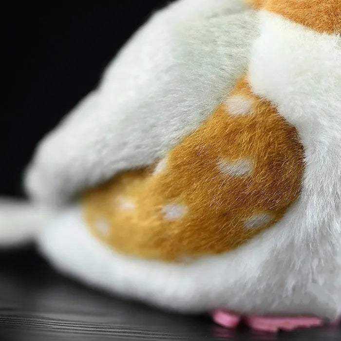 Fat Choo Series zebra finch simulation gray plush toy pendant, 13cm height, soft doll with pendant loop on white background