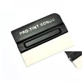 ABS plastic automotive vinyl wrap scraper tool with a blue deerskin scraping pad.