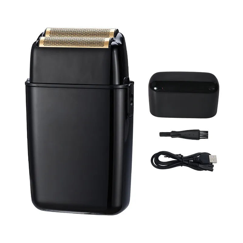 Electric shaver duplex blade net rechargeable floating cutter head 240-minute battery life low noise black B164