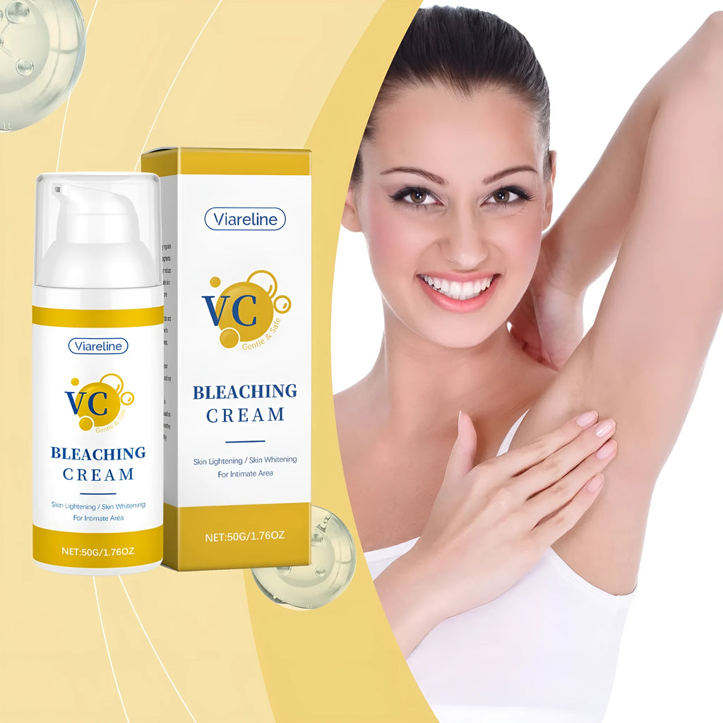 50g tube of skin lightening cream with vitamin C and titanium dioxide for pigmentation treatment