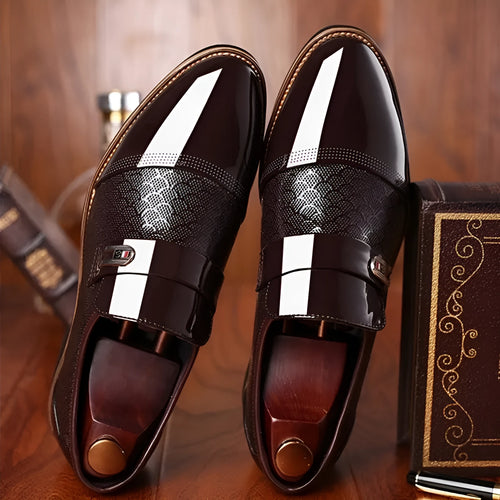 Big Code men's office shoes in black with high upper and hollow design, sizes 38-48