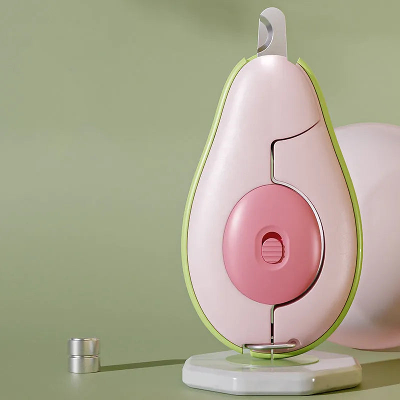 Professional LED pet nail clipper for small dogs and cats in green, pink, or white with safety guard.